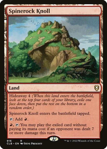 Spinerock Knoll, Magic card CLB 916 — Commander Legends: Battle for Baldur's Gate set