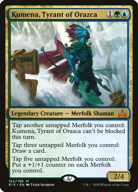 Kumena, Tyrant of Orazca, Magic card RIX 162 — Rivals of Ixalan set
