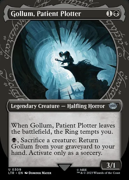 Gollum, Patient Plotter, Magic card LTR 309 — The Lord of the Rings: Tales of Middle-earth set