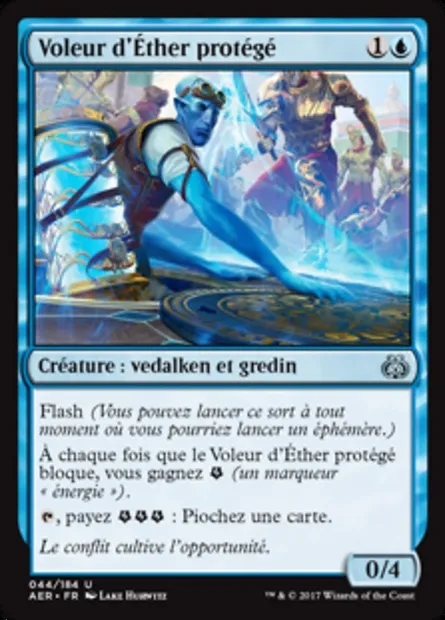 Voleur d'Éther protégé, carte Magic AER 44 — extension La révolte éthérique