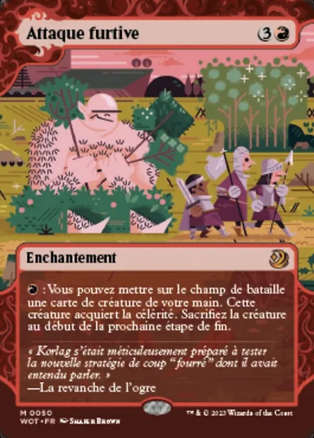 Attaque furtive, carte Magic WOT 50 — extension Wilds of Eldraine: Enchanting Tales