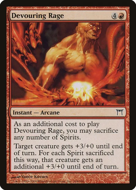 Rage dévorante, carte Magic CHK 164 — extension Guerriers de Kamigawa