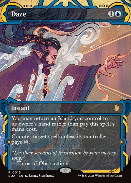 Daze, Magic card SOA 15 — Secrets of Strixhaven Mystical Archive set