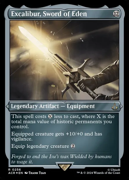 Excalibur, Sword of Eden, Magic card ACR 256 — Assassin's Creed set