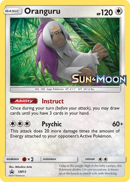 Oranguru, Pokémon card SM 13 — SM Black Star Promos set