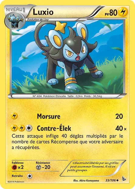 Luxio, carte Pokémon FLF 33 — extension Étincelles