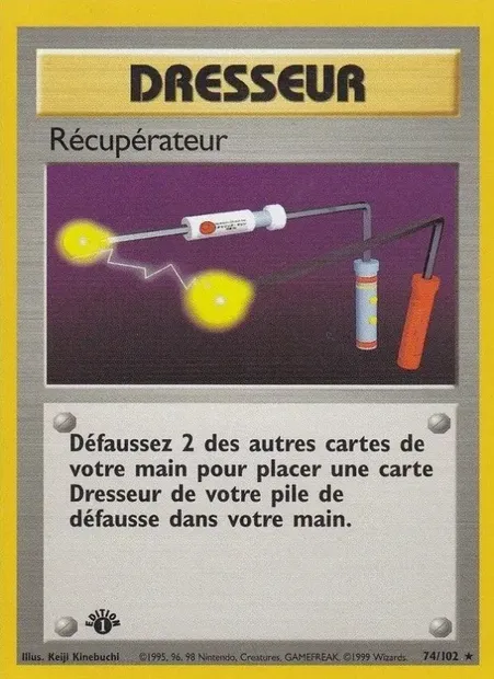 Récupérateur, carte Pokémon BS 74 — extension Set de Base