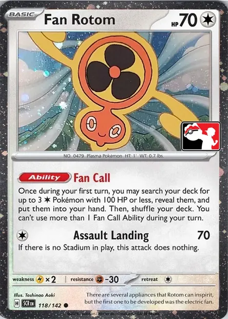 Fan Rotom, Pokémon card PPS 118-4 — Play! Pokémon Prize Pack Series set
