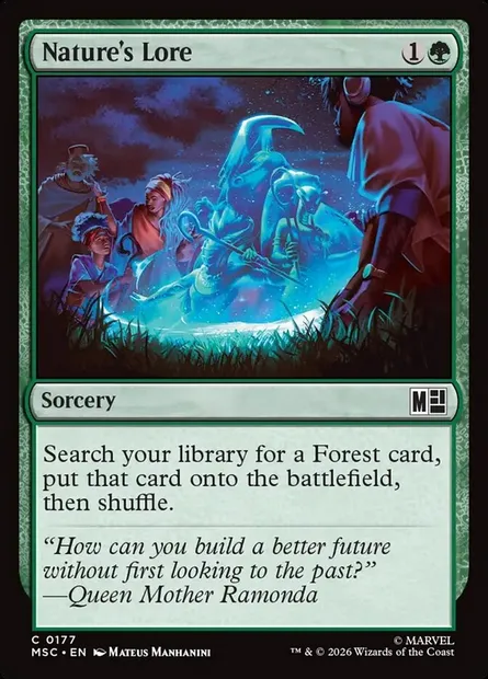 Nature's Lore, Magic card MSC 177 — Marvel Super Heroes Commander set