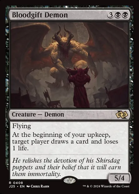 Bloodgift Demon, Magic card J25 408 — Foundations Jumpstart set