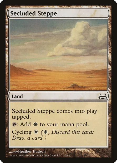 Steppes retirées, carte Magic DDC 25 — extension Duel Decks: Divine vs. Demonic