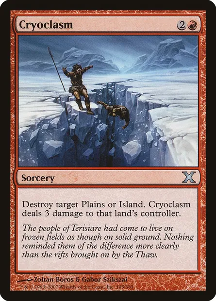 Cryoclasm, Magic card 10E 195 — Tenth Edition set