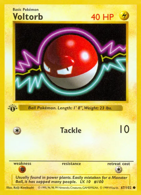 Voltorb, Pokémon card BS 67 — Base Set set