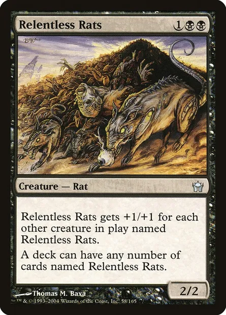 Rats implacables, carte Magic 5DN 58 — extension La Cinquième Aube