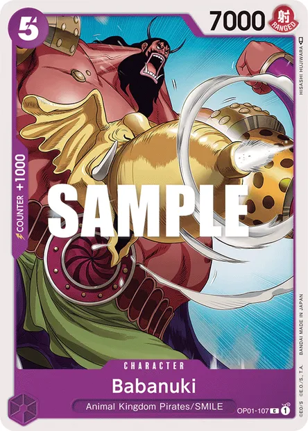 Babanuki, One Piece card OP01-107 — ROMANCE DAWN set