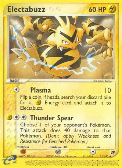 Electabuzz, Pokémon card SS 35 — Sandstorm set