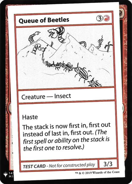 Queue of Beetles, carte Magic CMB1 61 — extension Mystery Booster Playtest Cards 2019
