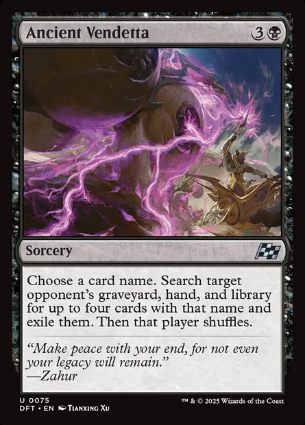 Ancient Vendetta, Magic card DFT 75 — Aetherdrift set