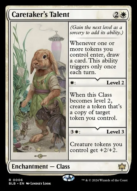 Talent du pourvoyeur, carte Magic PBLB 6p — extension Bloomburrow Promos