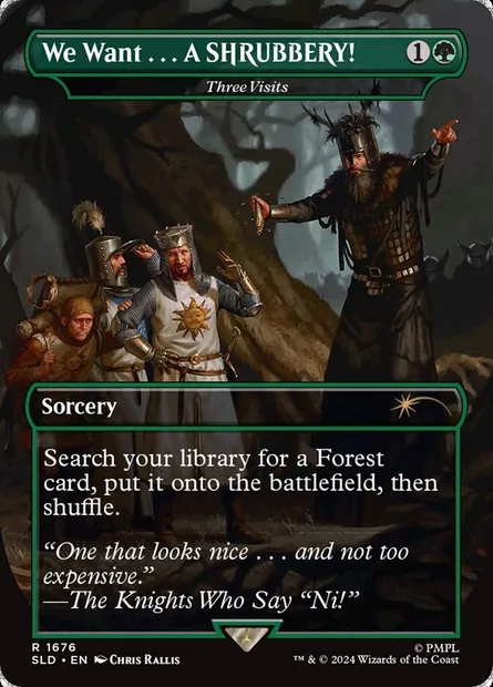 Three Visits, Magic card SLD 1676 — Secret Lair Drop set
