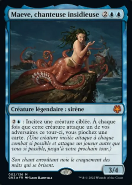 Maeve, chanteuse insidieuse, carte Magic GN3 2 — extension Game Night: Free-for-All