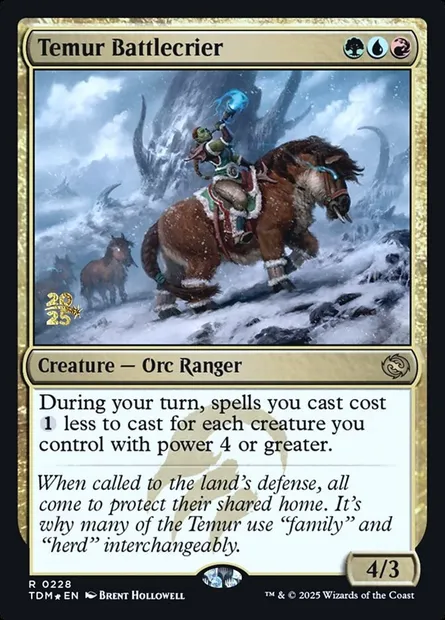 Temur Battlecrier, Magic card PTDM 228s — Tarkir: Dragonstorm Promos set