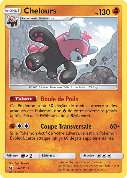Chelours, carte Pokémon CIN 56 — extension Invasion Carmin