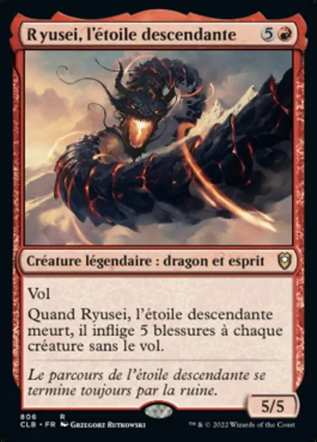 Ryusei, l'étoile descendante, carte Magic CLB 806 — extension Commander Légendes : la bataille de la Porte de Baldur