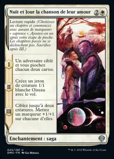 Nuit et Jour la chanson de leur amour, carte Magic DMU 25 — extension Dominaria Uni