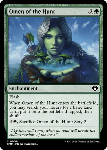 Omen of the Hunt, Magic card CMM 906 — Commander Masters set
