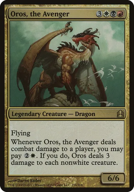 Oros, the Avenger, Magic card OCMD 216 — Commander 2011 Oversized set
