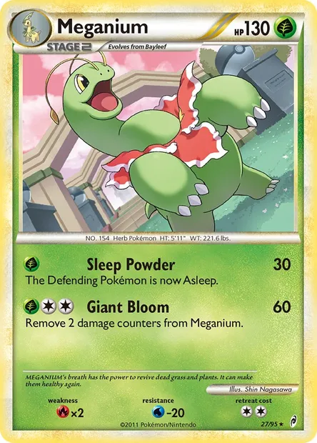 Meganium, Pokémon card CL 27 — Call of Legends set