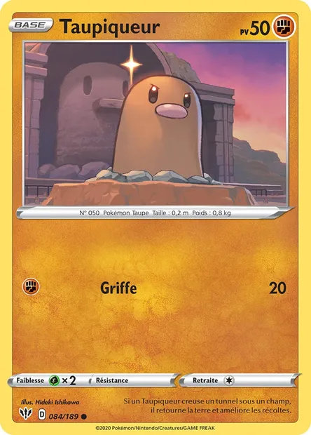 Taupiqueur, carte Pokémon DAA 84 — extension Ténèbres Embrasées