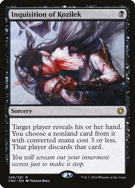 Inquisition of Kozilek, Magic card CN2 140 — Conspiracy: Take the Crown set