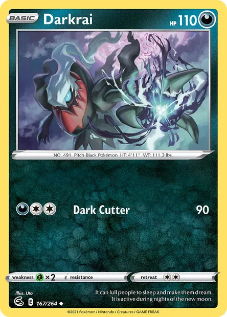 Darkrai, Pokémon card FST 167 — Fusion Strike set