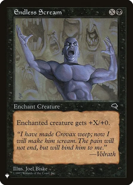 Cri interminable, carte Magic PLST TMP-132 — extension The List