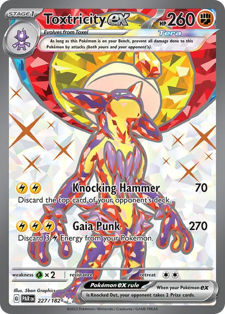 Toxtricity ex, Pokémon card PAR 227 — Paradox Rift set
