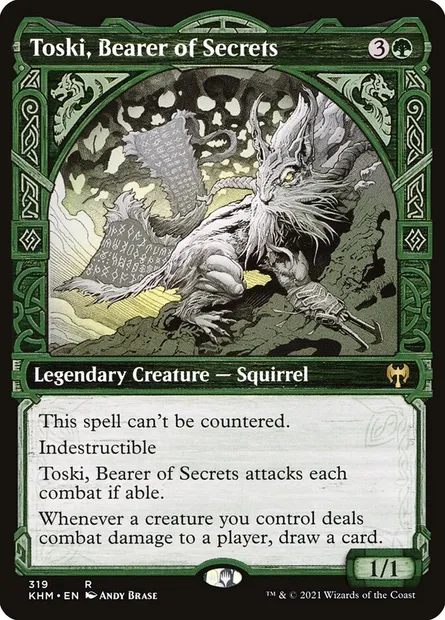 Toski, Bearer of Secrets, Magic card KHM 319 — Kaldheim set