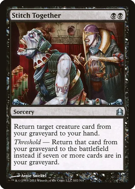 Stitch Together, Magic card CMD 102 — Commander 2011 set