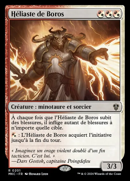 Héliaste de Boros, carte Magic MKC 201 — extension Murders at Karlov Manor Commander