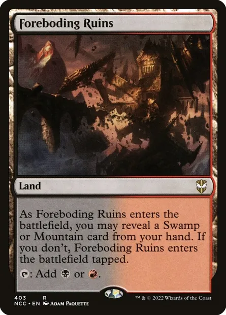 Foreboding Ruins, Magic card NCC 403 — New Capenna Commander set