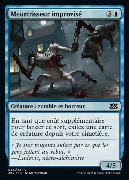 Meurtrisseur improvisé, carte Magic 2X2 56 — extension Double Masters 2022