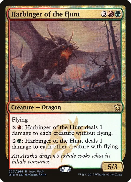 Harbinger of the Hunt, Magic card PDTK 223 — Dragons of Tarkir Promos set