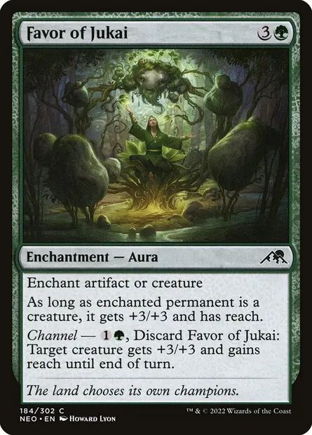 Favor of Jukai, Magic card NEO 184 — Kamigawa: Neon Dynasty set
