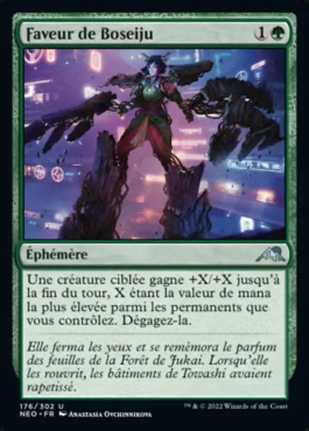 Faveur de Boseiju, carte Magic NEO 176 — extension Kamigawa: La Dynastie Néon