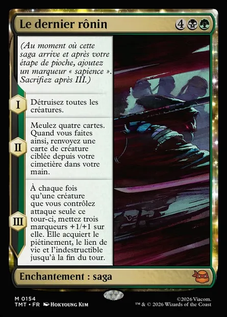Le dernier rônin, carte Magic TMT 154 — extension Teenage Mutant Ninja Turtles