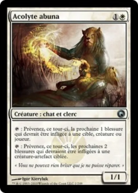 Acolyte abuna, carte Magic SOM 1 — extension Cicatrices de Mirrodin