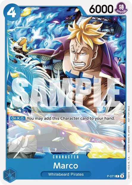 Marco, One Piece card P-071 — Promotion card set