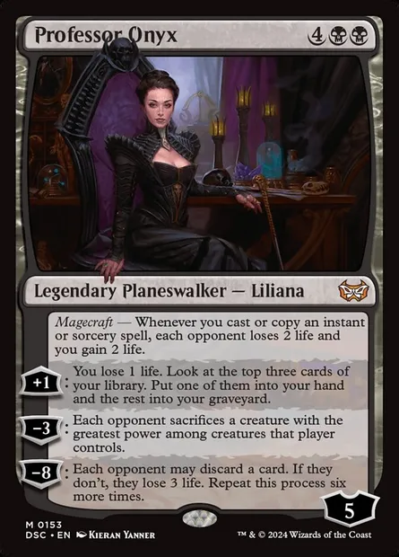 Professor Onyx, Magic card DSC 153 — Duskmourn: House of Horror Commander set