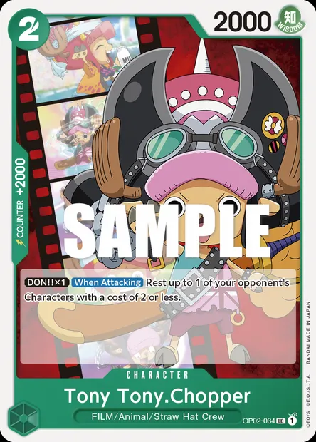 Tony-Tony Chopper, carte One Piece OP02-034 — extension PARAMOUNT WAR